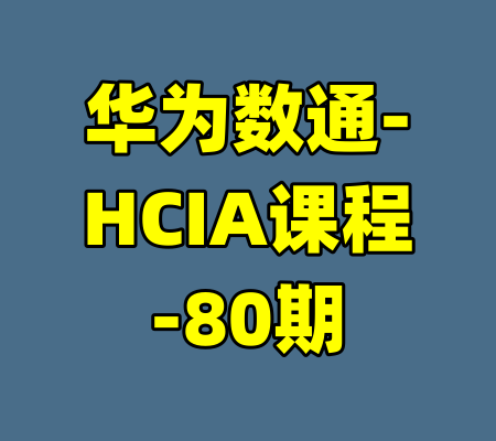 华为数通-HCIA课程-80期-99资源站