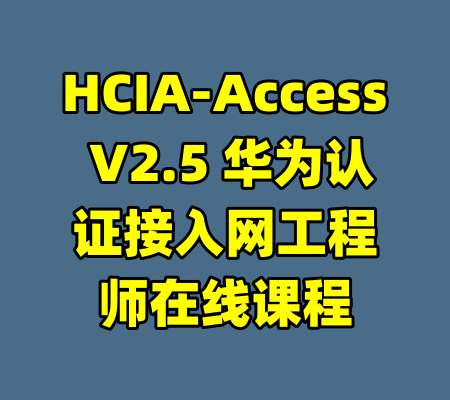 HCIA-Access V2.5 华为认证接入网工程师在线课程-99资源站