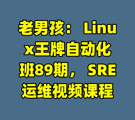 老男孩： Linux王牌自动化班89期， SRE运维视频课程-99资源站