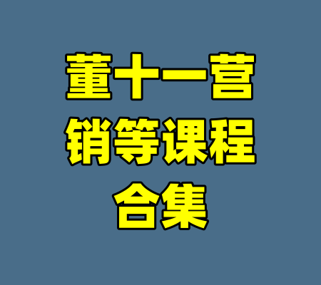 董十一营销等课程合集-99资源站