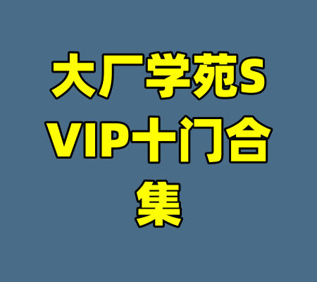大厂学苑SVIP十门合集-99资源站