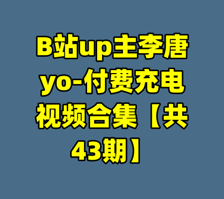 B站up主李唐yo-付费充电视频合集【共43期】