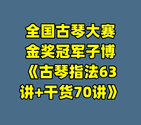 全国古琴大赛金奖冠军子博《古琴指法63讲+干货70讲》-99资源站