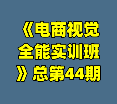 《电商视觉全能实训班》总第44期-99资源站
