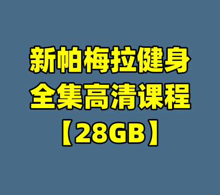 新帕梅拉健身全集高清课程【28GB】