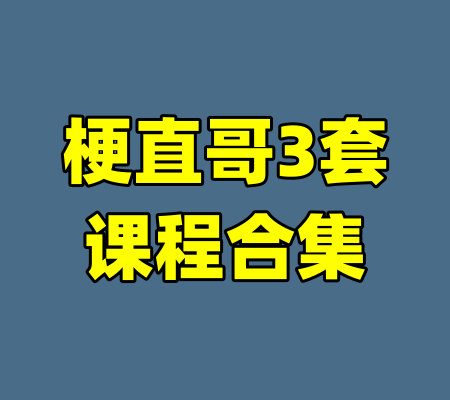 梗直哥3套课程合集-99资源站