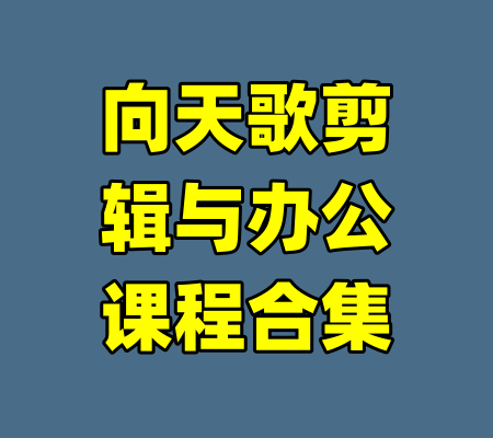 向天歌剪辑与办公课程合集