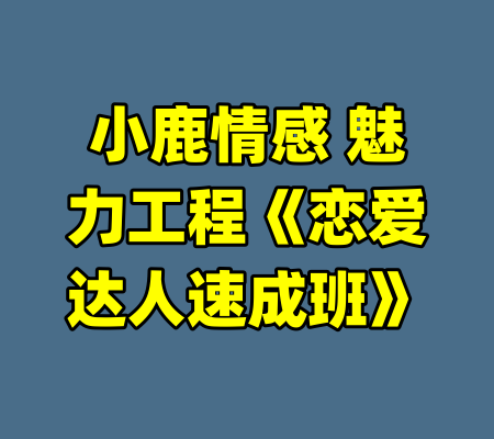 小鹿情感 魅力工程《恋爱达人速成班》