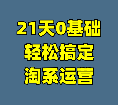 21天0基础轻松搞定淘系运营