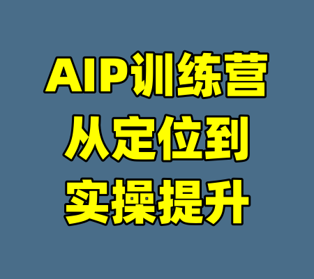 AIP训练营从定位到实操提升