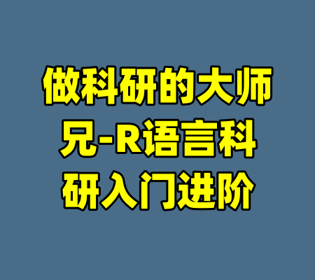做科研的大师兄-R语言科研入门进阶