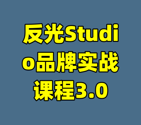 反光Studio品牌实战课程3.0