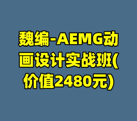 魏编-AEMG动画设计实战班(价值2480元)