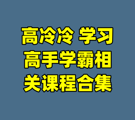 高冷冷 学习高手学霸相关课程合集