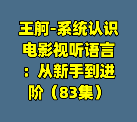王舸-系统认识电影视听语言：从新手到进阶（83集）