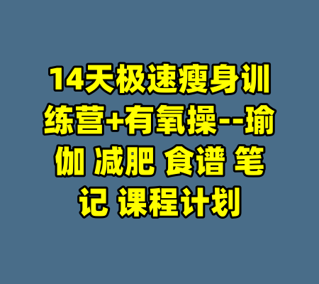 14天极速瘦身训练营+有氧操--瑜伽 减肥 食谱 笔记 课程计划