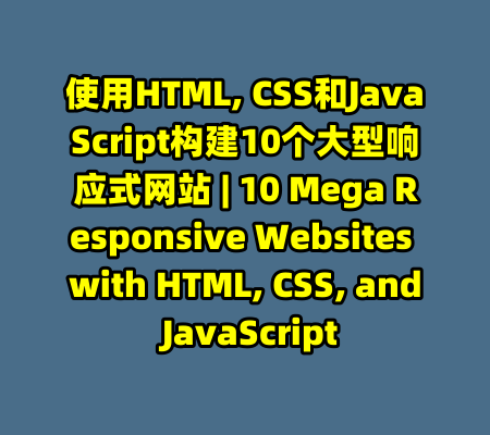 使用HTML, CSS和JavaScript构建10个大型响应式网站 | 10 Mega Responsive Websites with HTML, CSS, and JavaScript-99资源站