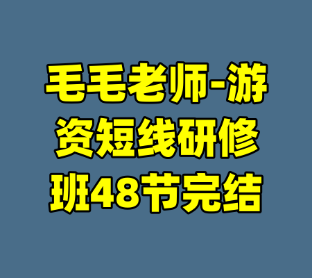 毛毛老师-游资短线研修班48节完结
