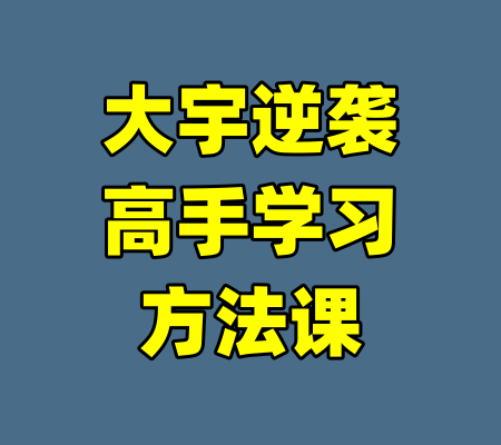 大宇逆袭高手学习方法课-99资源站