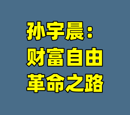 孙宇晨:财富自由革命之路