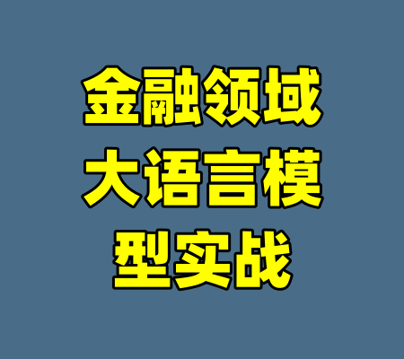 金融领域大语言模型实战