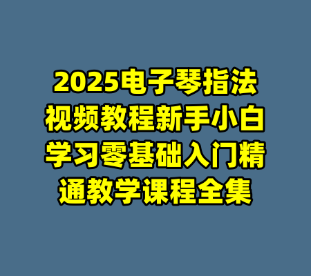 2025电子琴指法视频教程新手小白学习零基础入门精通教学课程全集