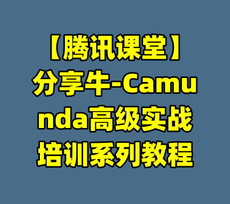 【腾讯课堂】分享牛-Camunda高级实战培训系列教程-99资源站