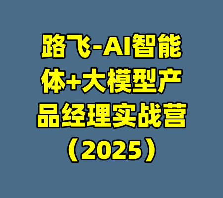 路飞-AI智能体+大模型产品经理实战营（2025）-99资源站