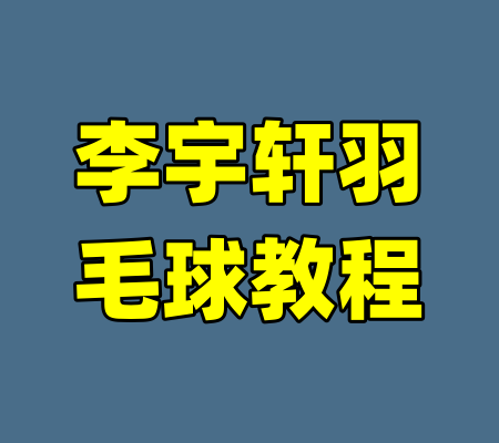 李宇轩羽毛球教程-99资源站