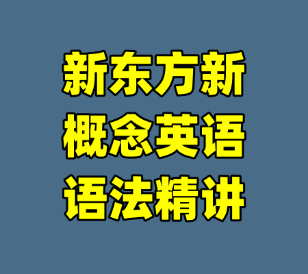 新东方新概念英语语法精讲-99资源站