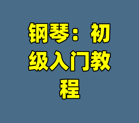钢琴：初级入门教程-99资源站