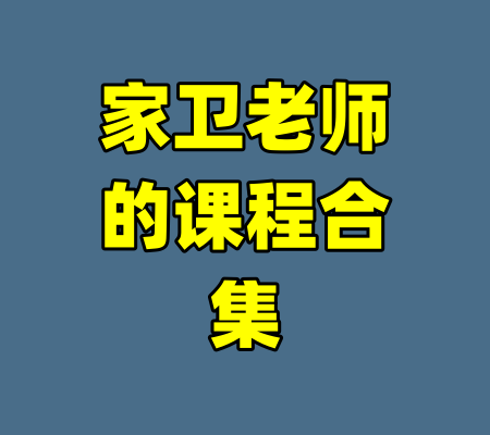 家卫老师的课程合集-99资源站