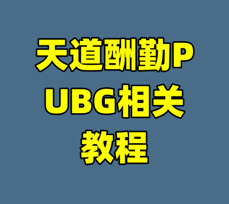 天道酬勤PUBG相关教程-99资源站