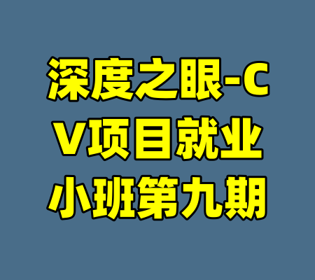深度之眼-CV项目就业小班第九期-99资源站