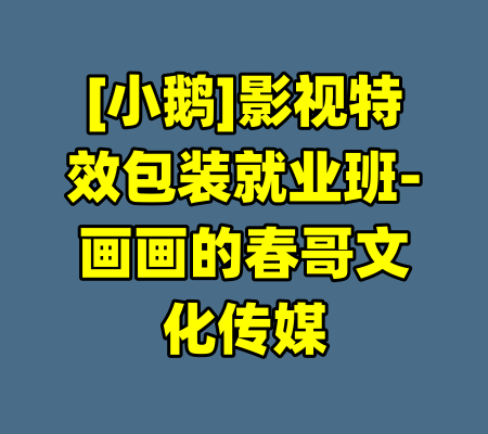 [小鹅]影视特效包装就业班-画画的春哥文化传媒-99资源站